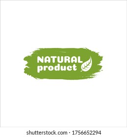Natural Product Badge vector Design