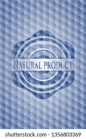 Natural Product blue hexagon emblem.