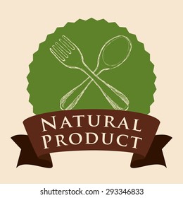 Natural product digital design, vector illustration eps 10.