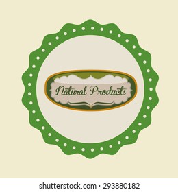 Natural product digital design, vector illustration eps 10.