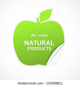 Natural product, Eco label. Vector illustration
