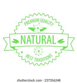 Natural Product Emblem vector illustration, eps10, easy to edit