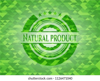 Natural Product green mosaic emblem