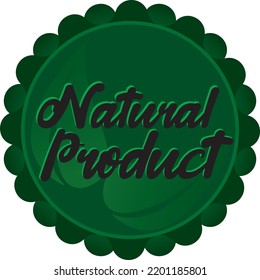 Ilustración vectorial de estampado verde de producto natural