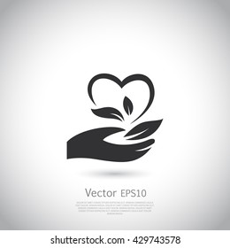 Natural product icon design vector template.