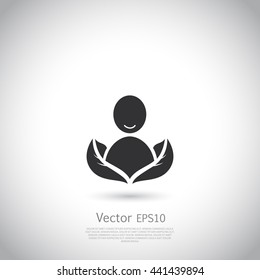 Plantilla de Vector de diseño de ícono de producto natural, logotipo de vida de eco humanos.
