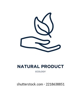 natural product icon from ecology collection. Thin linear natural product, natural, organic outline icon isolated on white background. Line vector natural product sign, symbol for web and mobile