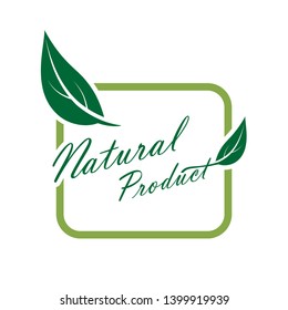 Natural Product Icon. Organic or Nature Food Illustration As A Simple Vector, Trendy Sign & Symbol for Design and Websites, Presentation or Application.
