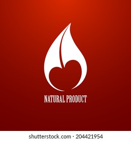 Natural product icon vector