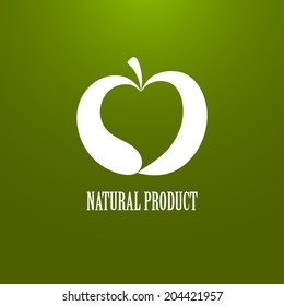 Natural product icon vector