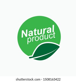 Natural Product Icon - Vector, Emblem, Sign and Symbol for Design, Presentation, Website or Apps Elements.