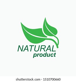 Natural Product Icon - Vector, Emblem, Sign and Symbol for Design, Presentation, Website or Apps Elements.