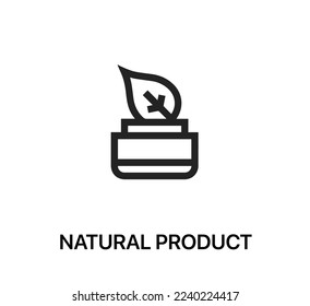 vector de icono de producto natural. Signo de estilo lineal para concepto móvil y diseño web. ilustración de símbolo de producto natural. Gráficos vectoriales de píxeles - Vector.