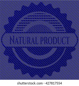 Natural Product jean or denim emblem or badge background