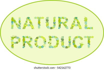 Natural product label