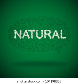 Etiqueta de producto natural, ilustración de vector eps8