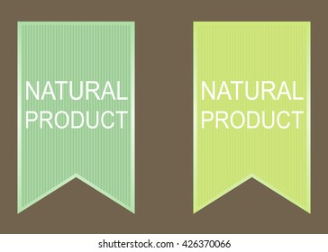 Natural product labels and elements set in green