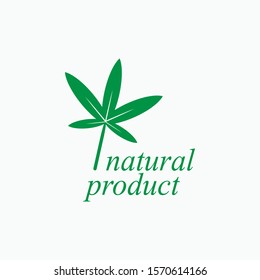 Natural Product leaf Icon - Vector, Sign and Symbol for Design, Presentation, Website or Apps Elements.  