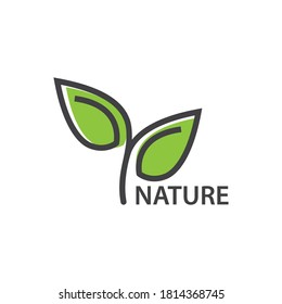Natural product leaf  logo vector template design