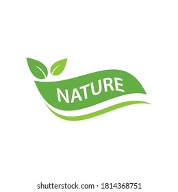 Natural Product Leaf  Logo Vector Template Design