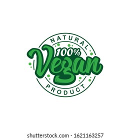 natural product lettering logo, label, badge, emblem for organic food, products packaging, farmer market