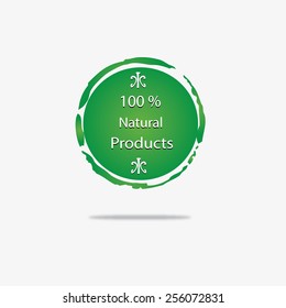 Natural product logo, design element
