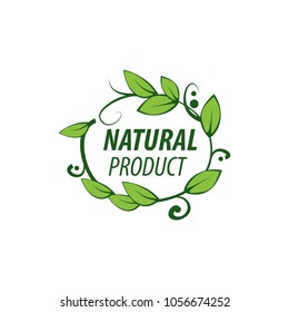 Natural product logo design vector template. Leaf icon