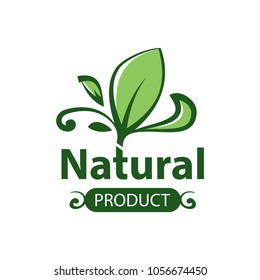 Natural Product Logo Design Vector Template Stock Vector (royalty Free 