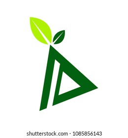 Natural product logo design vector template. Leaf icon,alphabet