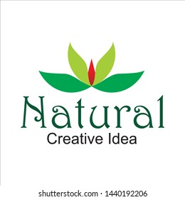 Natural product logo design vector template. 