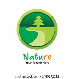 Natural product logo design vector template. 