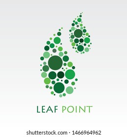 Natural product logo design vector template. Leaf icon 