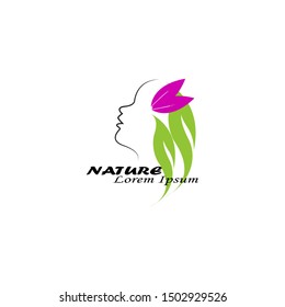 Natural product logo design vector template