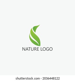 Natural product logo design vector template illustration. green leaf icon