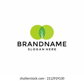 Natural product logo design vector template. Leaf icon