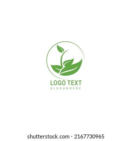 Plantilla vectorial de diseño de logotipo de producto natural. Icono de hoja