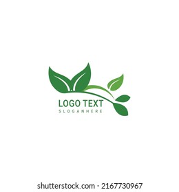 Plantilla vectorial de diseño de logotipo de producto natural. Icono de hoja