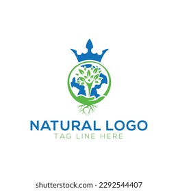 Diseño de logotipo de producto natural, conjunto de plantillas vectoriales con nombre de tarjeta.
