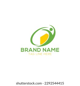 Natural product logo design vector template bundle with card name.
