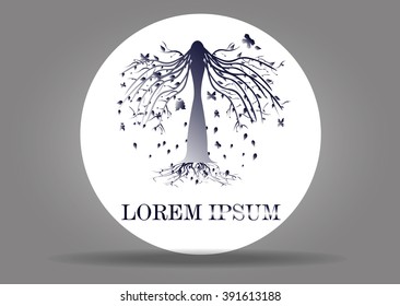 Natural product logo design vector template