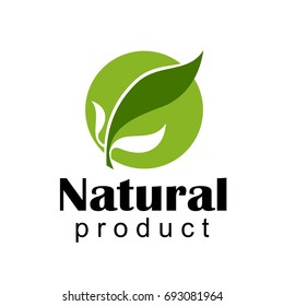 Nature Leaf Icon Sign Logo Premium Stock Vector (Royalty Free ...