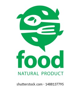 natural product logo. Healthy eating