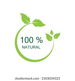 Natural product logo and symbol flat design template