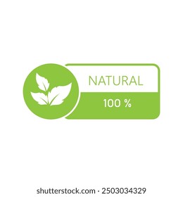 Natural product logo and symbol flat design template