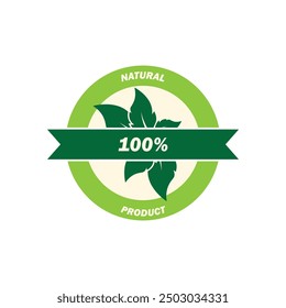 Natural product logo and symbol flat design template