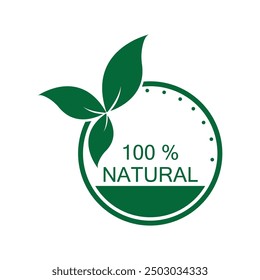 Natural product logo and symbol flat design template