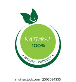 Natural product logo and symbol flat design template