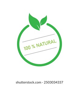 Natural product logo and symbol flat design template