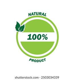 Natural product logo and symbol flat design template