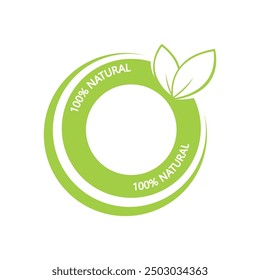 Natural product logo and symbol flat design template